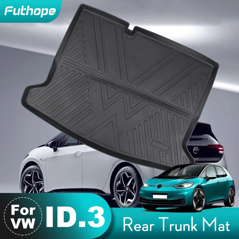 

Futhope TPE Trunk Mats For Volkswagen VW ID3 2021 TPE Rear Back Trunk Car Mat Waterproof Nonslip Parts Interior Car Accessories