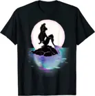 Красочная футболка с изображением Русалочки Ариэль заката Луны