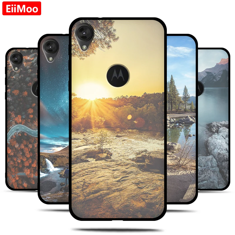 Мягкий силиконовый чехол EiiMoo для Motorola Moto E6 модель 2019 года Модный телефона E 6