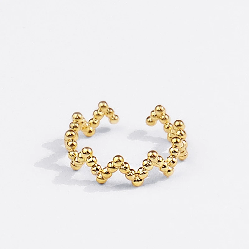 

Fashion Cute Wave Open Rings Simple Adjustable Open Korean Style Rings For Women Party Jewelry