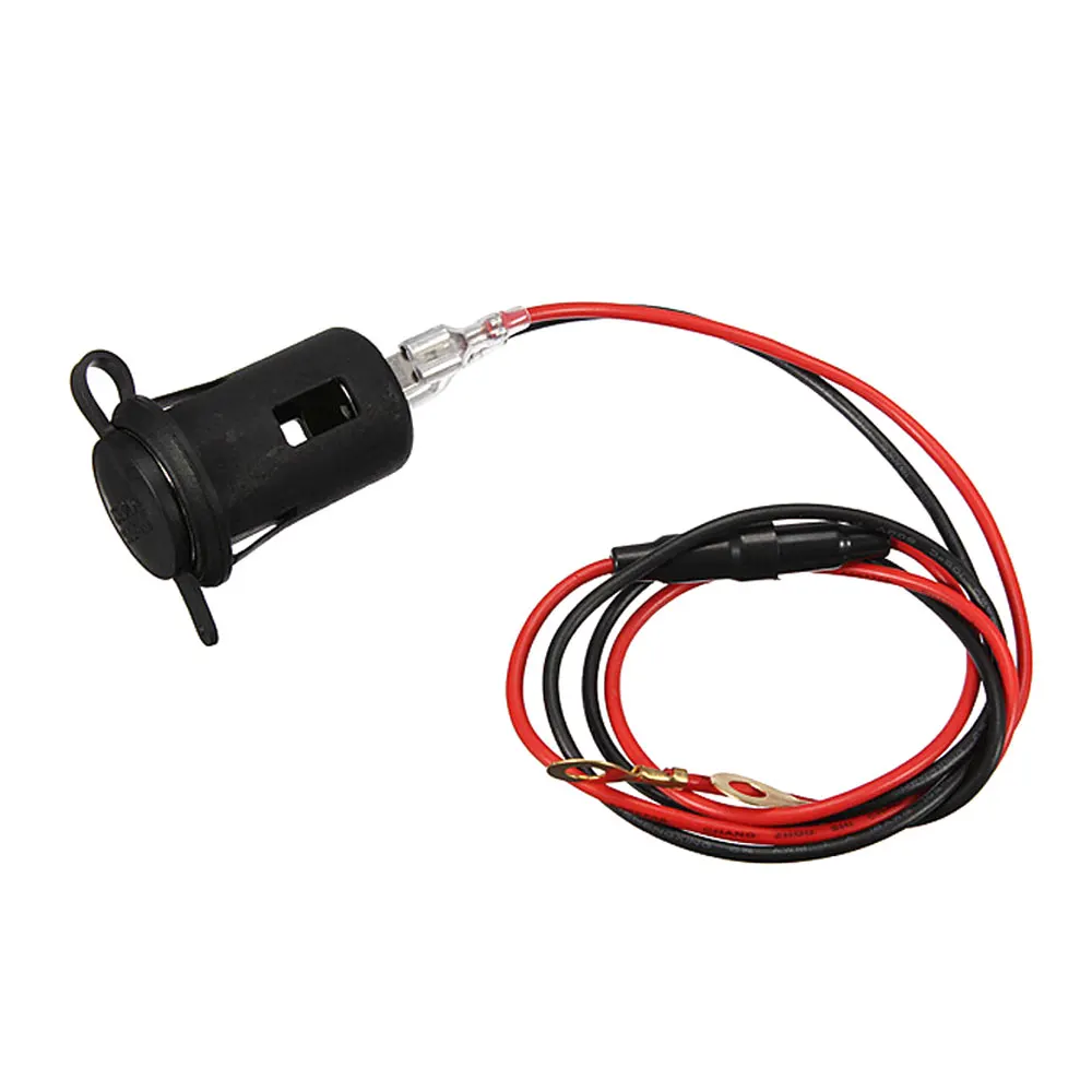 Автомобильный мотоциклетный прикуриватель с предохранителем и кабелем 60 см 12 24 В