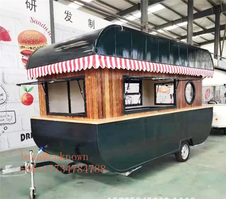 Длиной 5 м Мобильный Еда тележка с 4 колесами закуска для кофе брейка прицеп