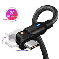 2a micro usb quick charge qc charger cable 90 degree for huawei xiaomi mobile phone short long microusb cabo rapid charging wire