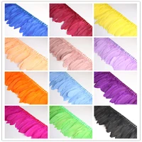 hot sale 10 meterlot goose feather trim 15 20cm6 8 inches for dress skirt cloth decorative clothing feathers trims plume