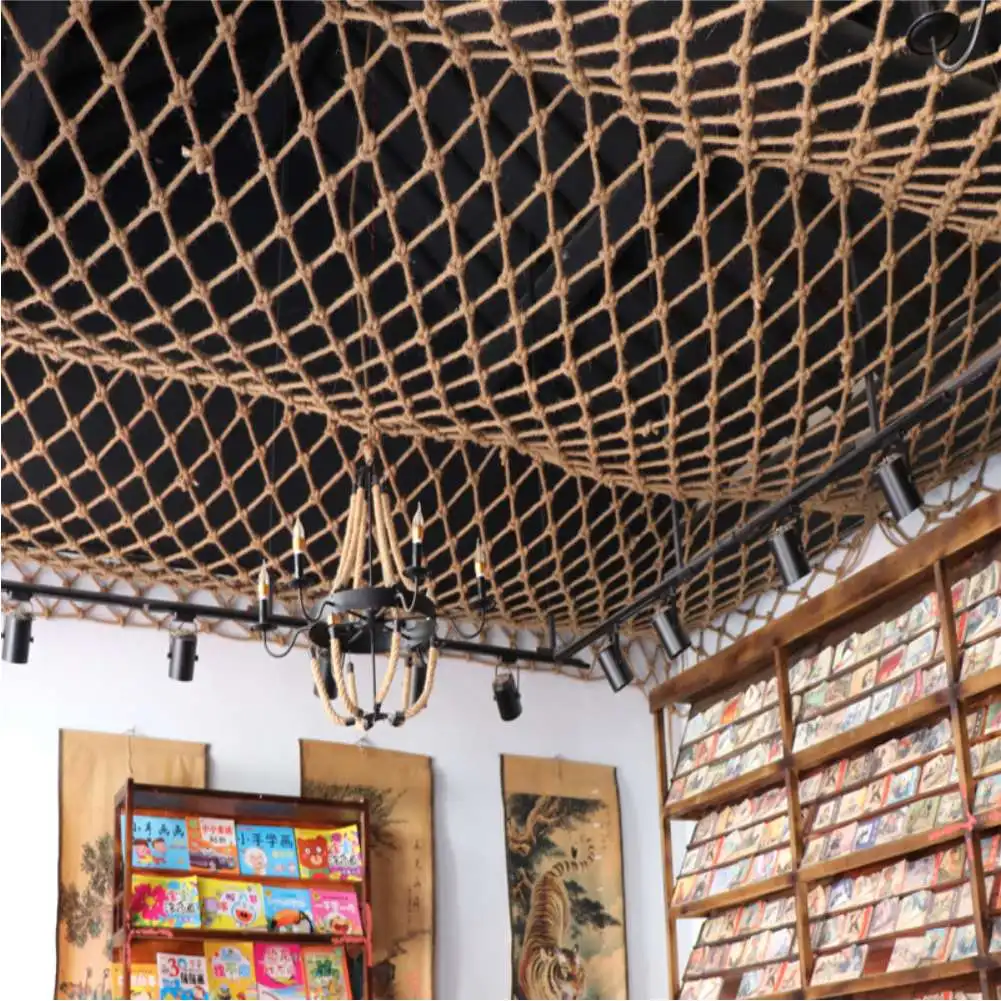 Тяжелая веревка из пеньковой веревки сетка для безопасности детей защитная