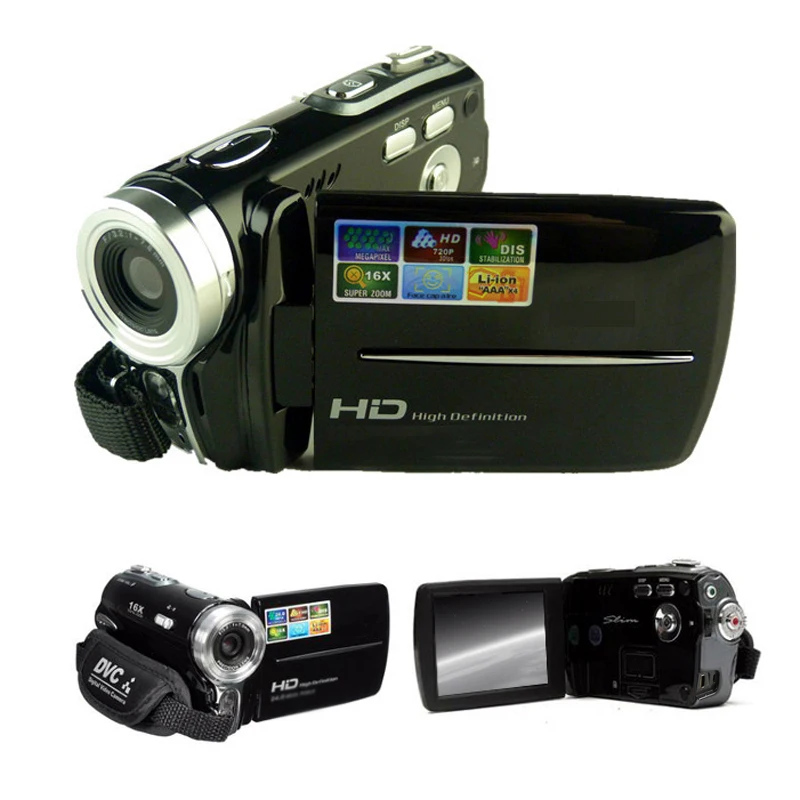 Hot Digital Camera with 3.0 inch Rotating Screen HD Video DVR wtih Li-ion battery Gift DV Cameras