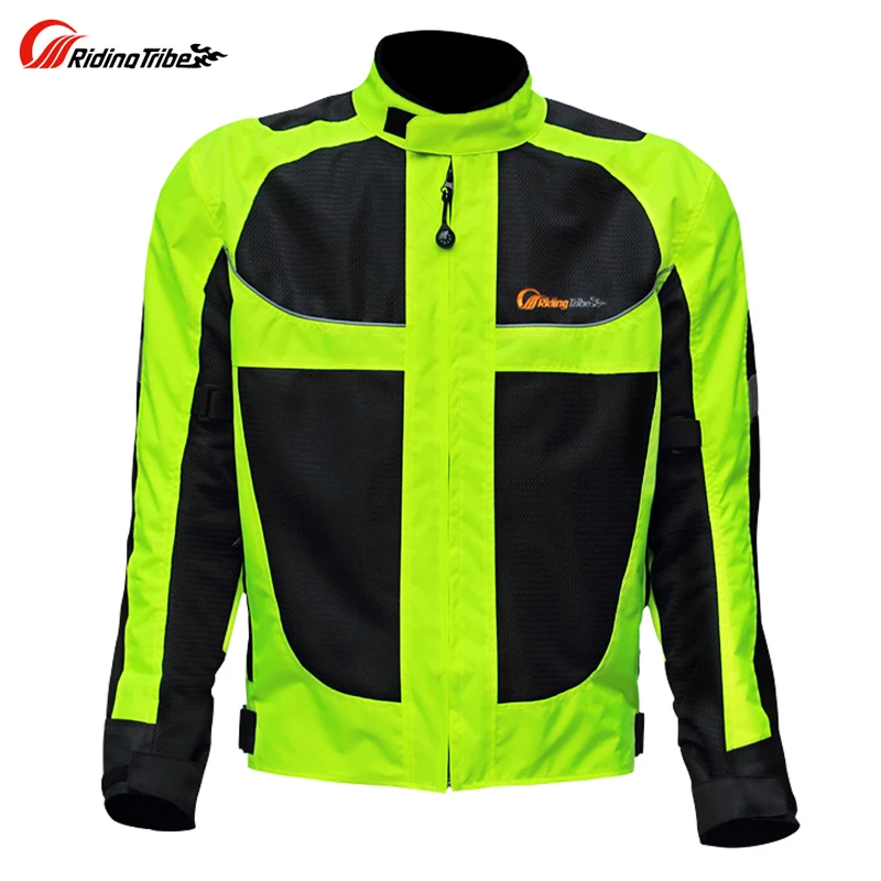 Motorbike reflective Night clothes jacket Motorcycle protective gear pads jackets Riding racing summer pants clothing