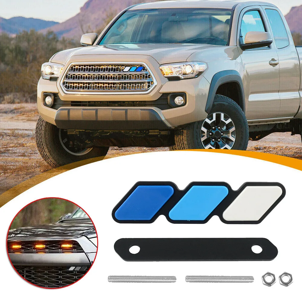 

10.1*2.5cm Grille Badge Sand 3-Color Badge Decor Front Grille Accessories