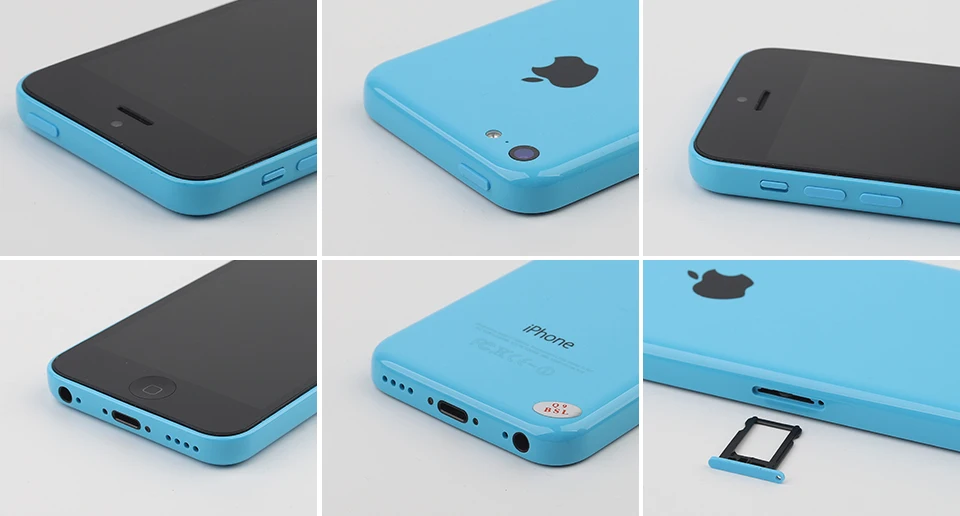 Разблокированный Apple iPhone 5C двухъядерный 4," 8MP мобильный телефон 8 ГБ/16 ГБ/32 ГБ rom Apple IOS WiFi gps WCDMA 3g Подержанный смартфон