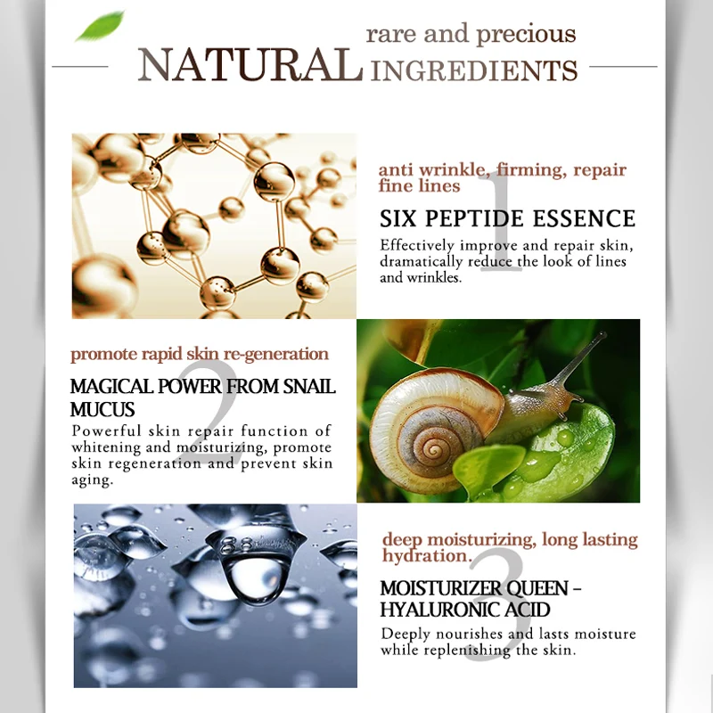 Восстанавливающий Крем для лица с улиткой от морщин антивозрастной отбеливающие