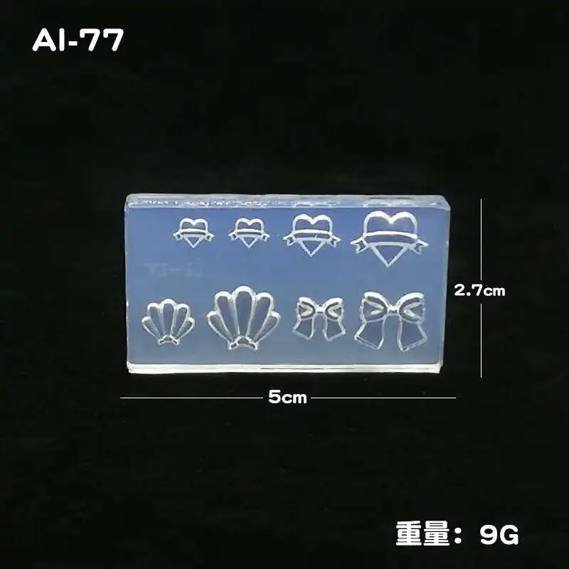 3D резьба силиконовая форма для стемпинга ногтей Камелия/ракушка/лук УФ-гель