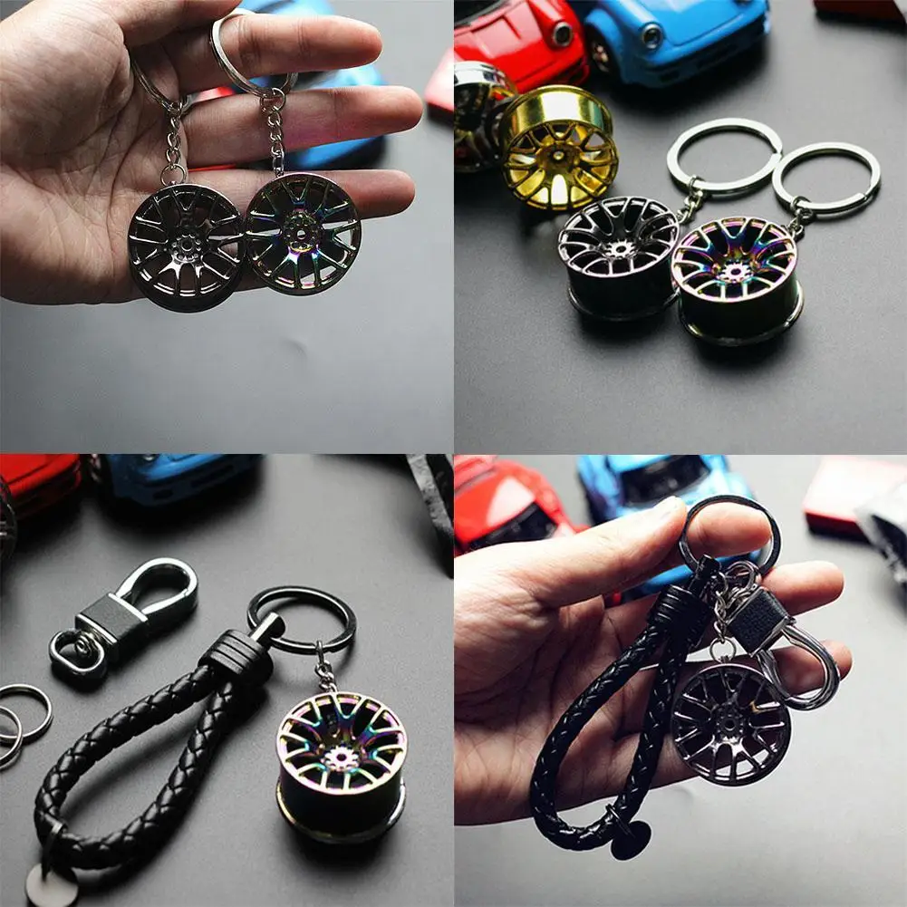 

Fit Wheel Rim Keychain Creative Auto Part Car Keyring Key Chain Ring Key fob Key Ring Car Interior Accessories Key Rings