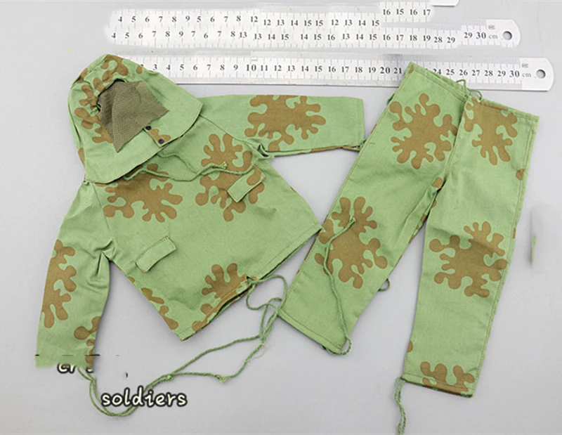 

1/6 Scale AL100029 Soviet Army Green Hoodied Coat Pants Models for 12''Figures