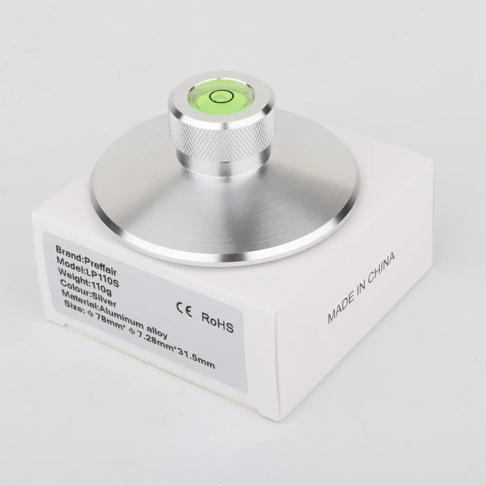 Preffair patent LP110 алюминиевый сбалансированный зажим Профессиональный 110 г запись веса LP Дисковый стабилизатор зажим для проигрывателя HiFi