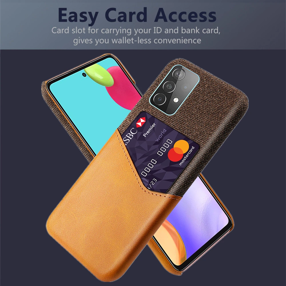 

Luxury Business Phone Case On The For Samsung A52 5G Coque Cloth Texture PU Antiskid Cover For Galaxy A 52 5G 6.5" 2021 Funda