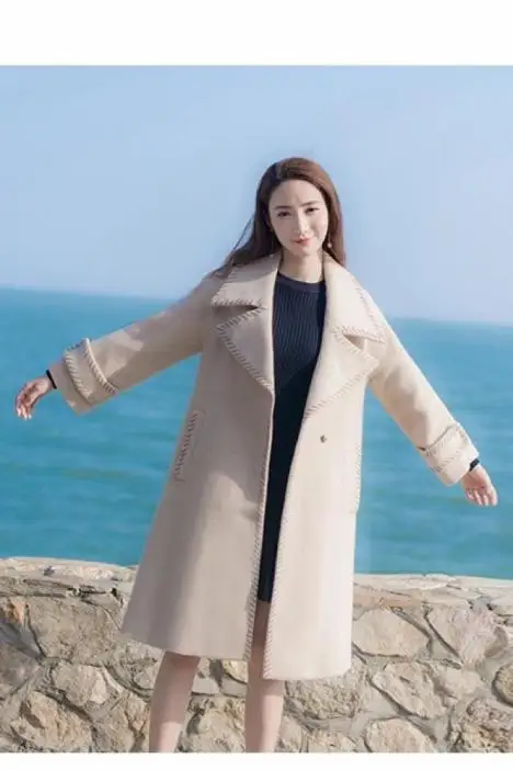 MLCRIYG Новое модное осенне зимнее женское пальто и куртки длинный свободный