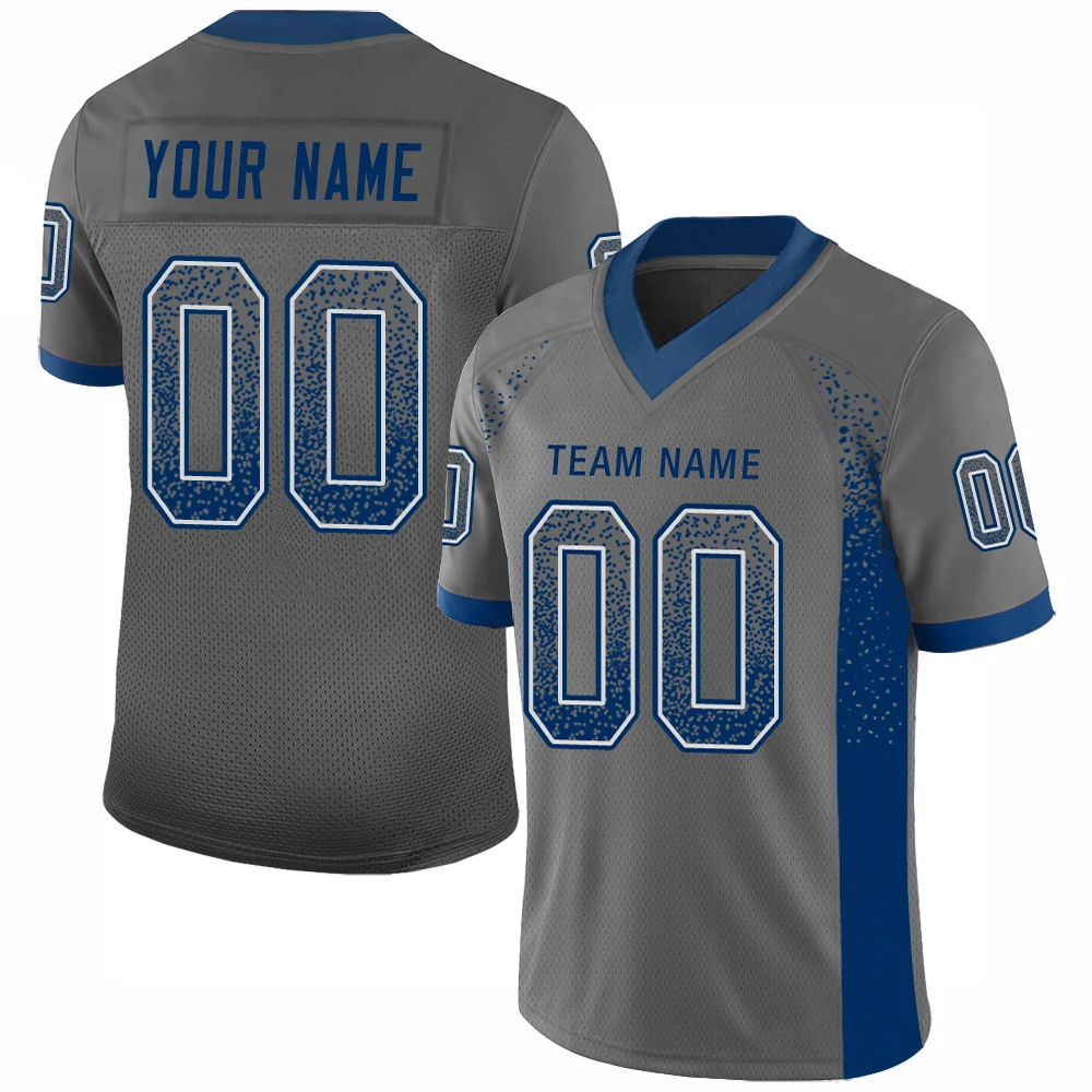 Customized Football Jersey Personlized Print Team Name&Number Football Game Stretch  Sleeves Athletic Tee Shirts for Men