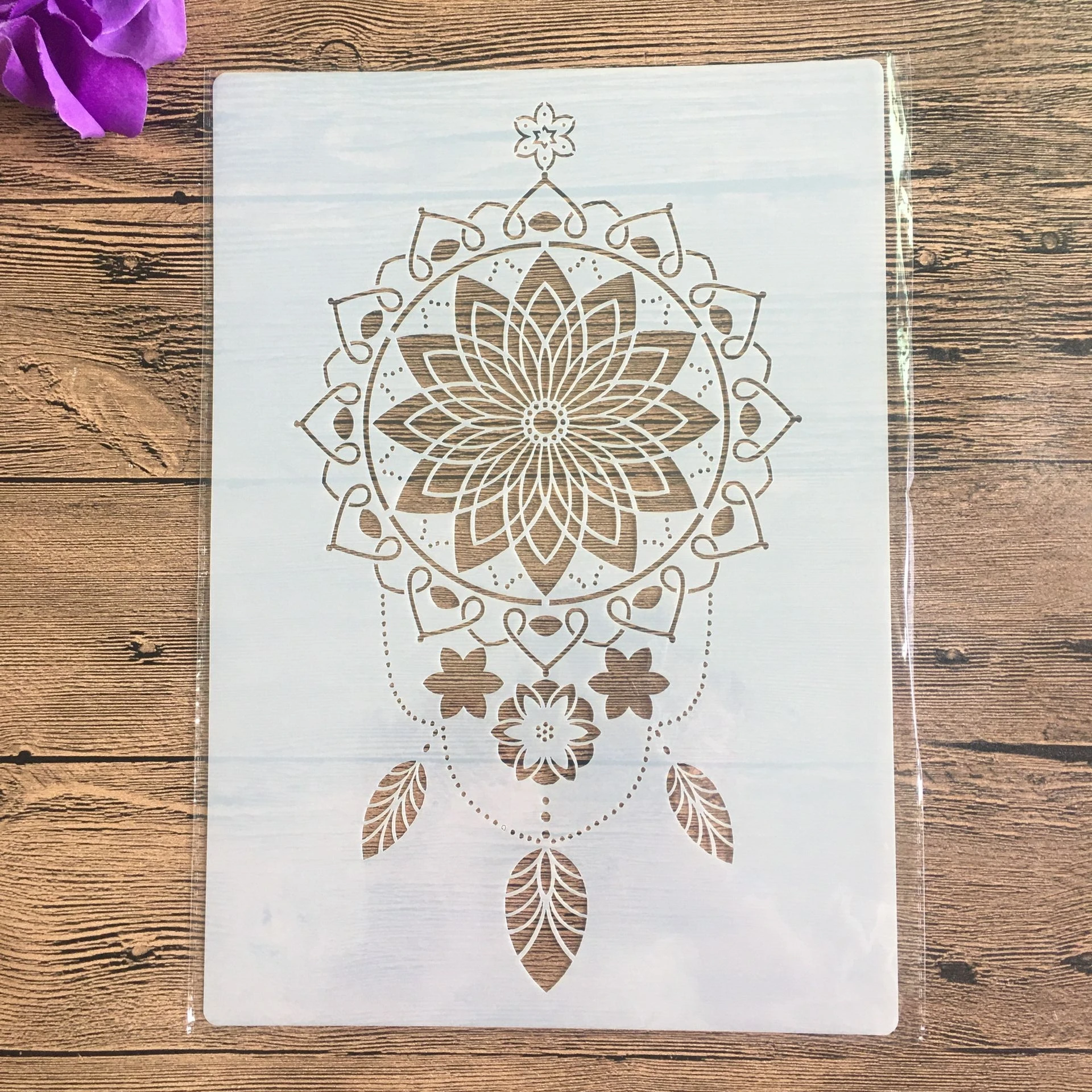 

A4 29 * 21cm Mandala DIY Stencils Wall Painting Scrapbook Coloring Embossing Album Decorative Paper Card Template stencils