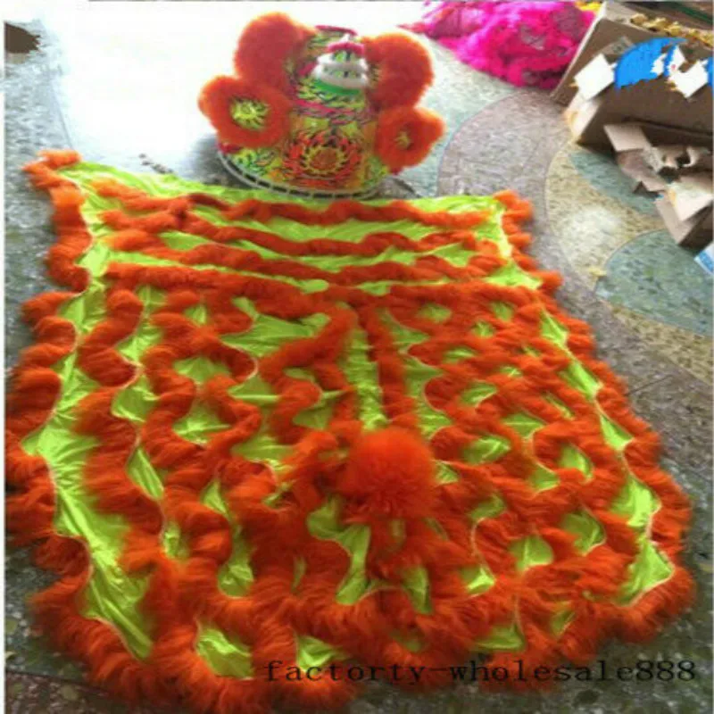 Китайский народный художественный костюм талисмана льва для танцев шерсть Южная