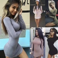 2019 new fashion autumn and winter hot style long sleeved sexy dress dress