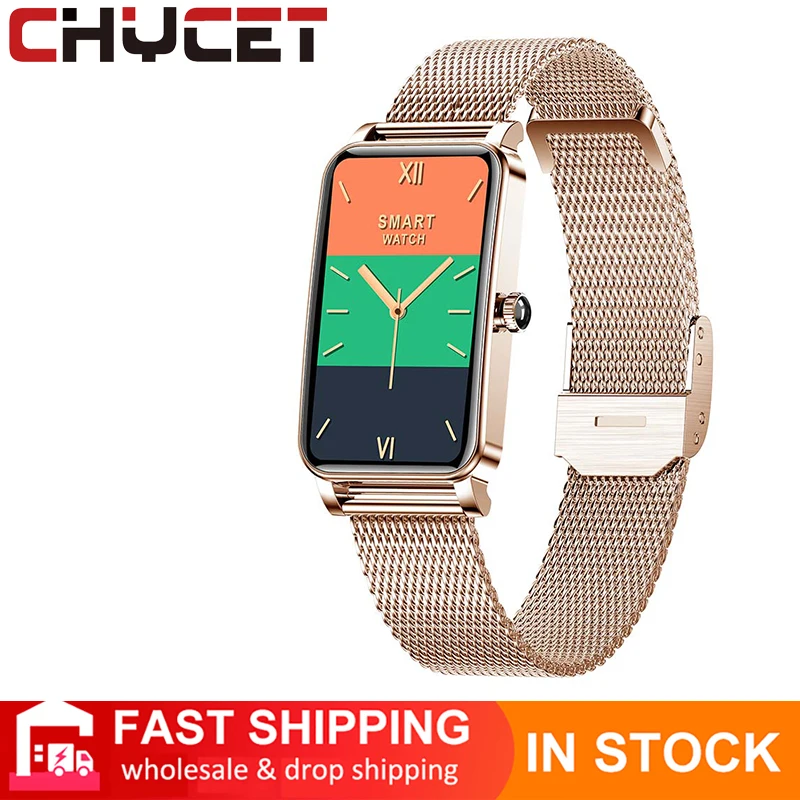 

CHYCET 2021 New Custom Wallpaper Smart Watch Temperament lady heart rate monitoring music control lady watch for IOS Android
