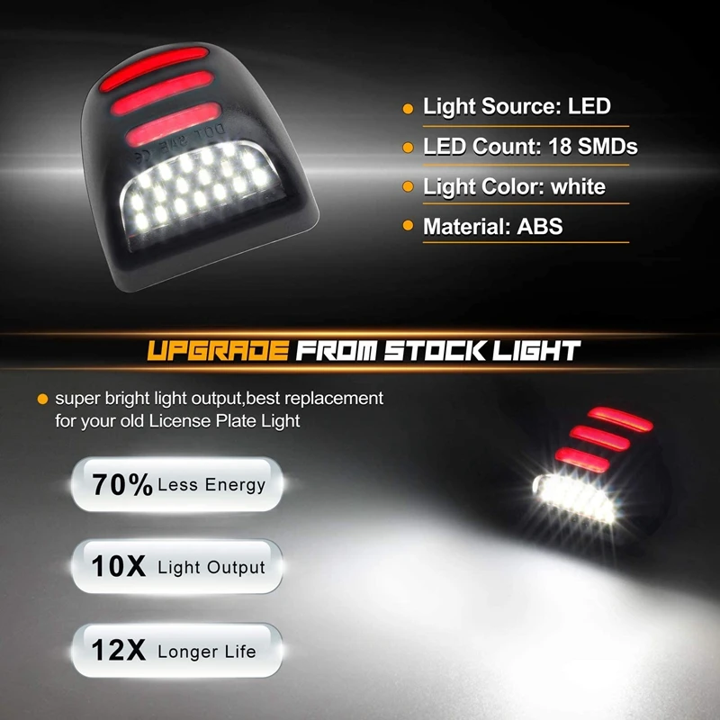 2 шт. красный SMD светодиодный светильник номерного знака для Chevy Silverado Suburban Tahoe GMC