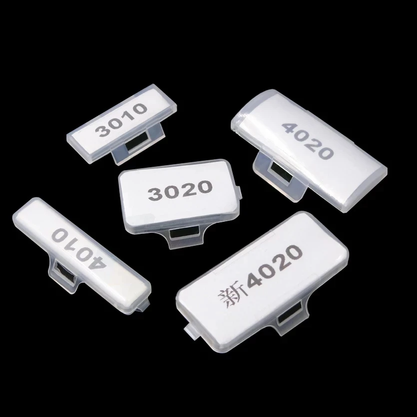 

500pcs 200pcs 50pcs 10x31mm 20x31mm 10x43mm 19.1x41mm Transparent Plastic Cable Name Ticket Label Sign Tag Holder Case