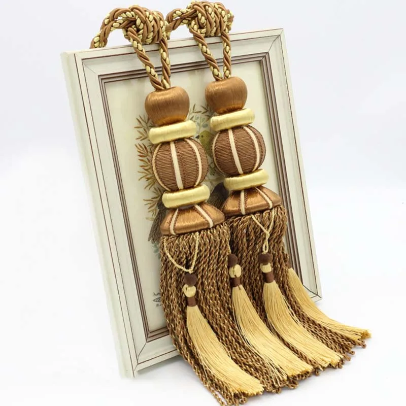 European handmade rich tassel ball exquisite curtain hanging straps tied rope buckle | Дом и сад