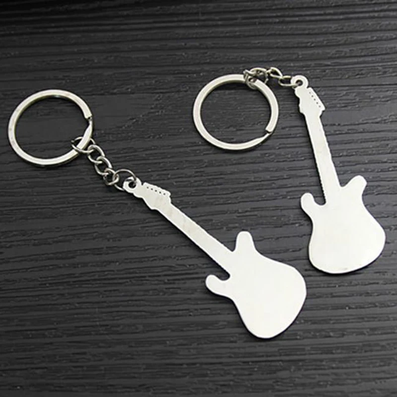 

1 Pcs Fashion Keychain Hanging Drop Guitar Pendant Metal Personality Car Key Ring Musical Instrument Key Chain Unisex Party Gift