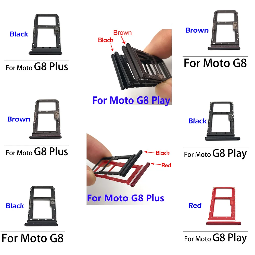 Micro Nano SIM Card Holder Tray Chip Slot Holder Adapter Socket + Pin For Moto G100 G60S G8 Plus Play Power Lite G Fast G Power