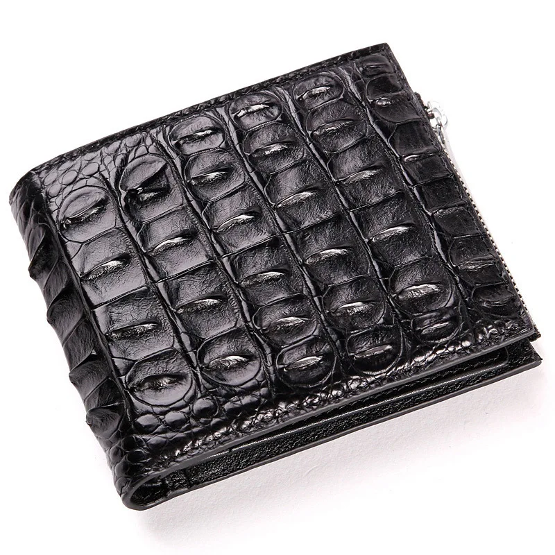 

Man Crocodile Package wallets mens Short Fund Zero Leather Leisure Time Money Coin purses holders Genuine bag real handy wallet