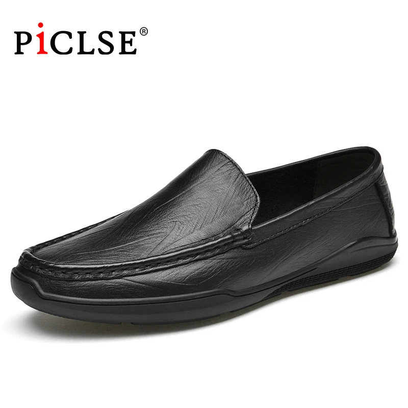 

Genuine Leather Men Shoes Business Casual Leather Shoes Men loafers Breathable Men Flats Comfortable Moccasins Men Driving shoes