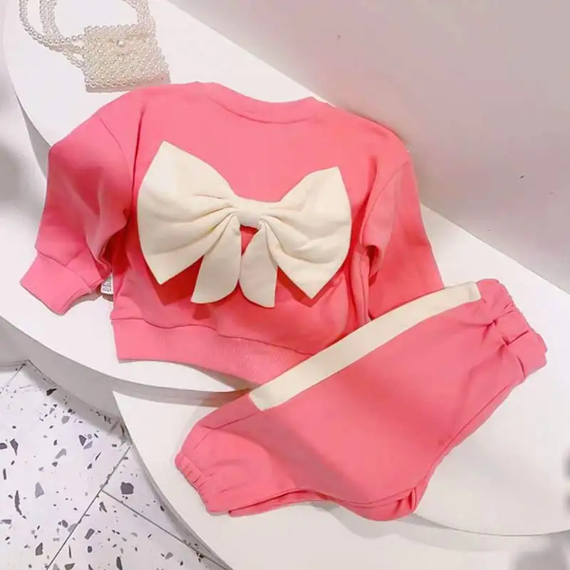 

Melario/милые комплекты одежды с бантом для маленьких девочек; Новинка 2021 года; Модная осенняя одежда в Корейском стиле; Детская повседневная о...