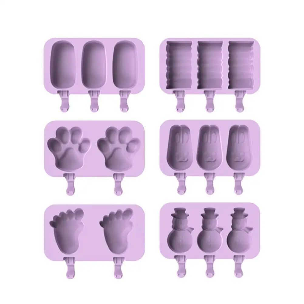 

2020 New Silicone Ice Pop Mold Homemade Ice Cream Bar Mold Popsicle Molds DIY Homemade Ice Cream Maker With Free Wooden Sticks