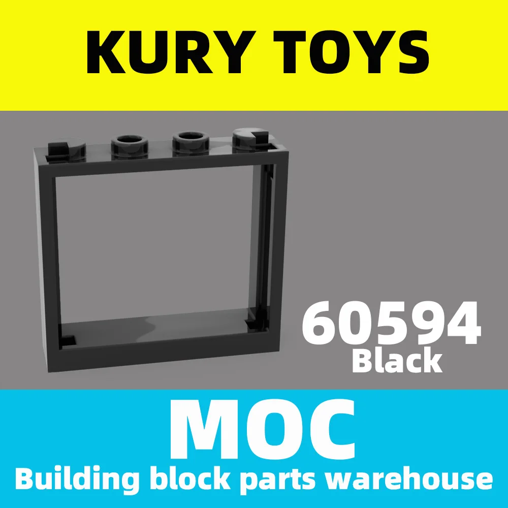 

Kury Toys DIY MOC For 60594 100pcs Building block parts For Window 1 x 4 x 3 - No Shutter Tabs For toy brick