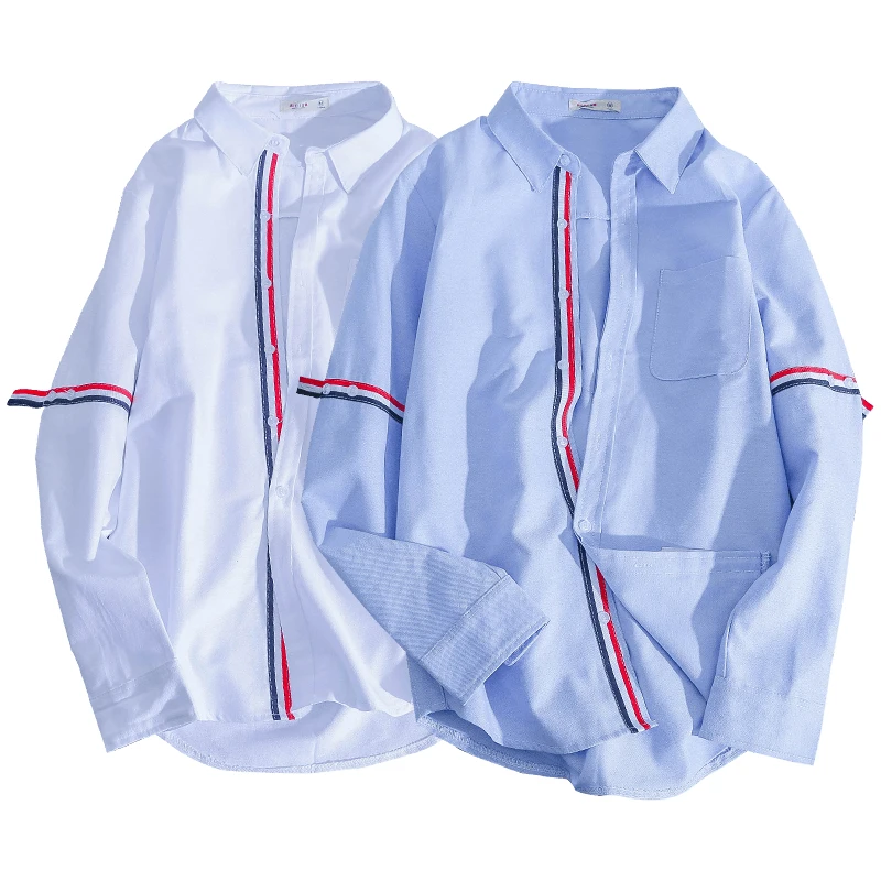 

Men White Shirts Harajuku Korean Style Oversized Cotton Button Up Streetwear Shirts Chemise Homme Men's Clothing Shirts DB60ST