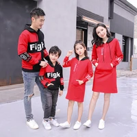 family matching outfits christmas clothes mum daughter dresses dad son tops tee hooded sweatshirts autumn clothes women children