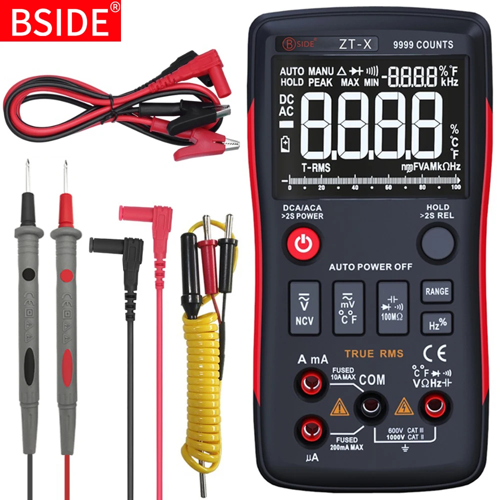BSIDE Series True Auto Range Multimetro Voltmeter Ammeter Capacitance Temperature HZ NCV Tester Digital Multimeter | Инструменты