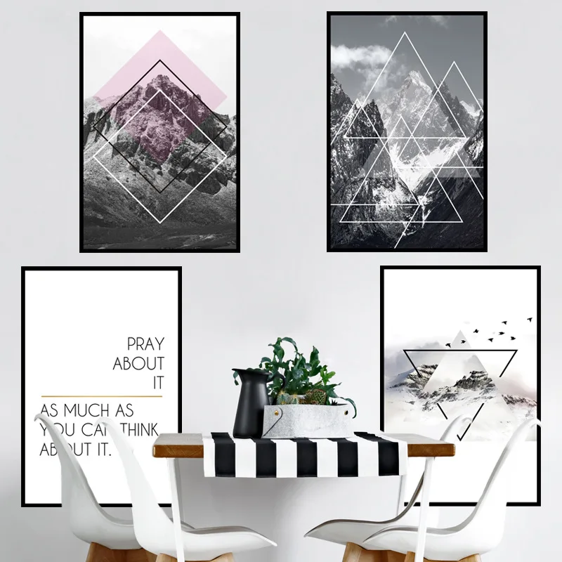 

Modern Style Mountain Photo Frame Wall sticker for Bedroom Living room Bedroom Removable Vinyl Decals Home Decor Murals Stickers