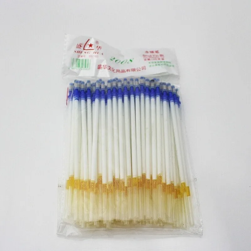 100 шт. Золотая белая ртутная ручка кожаная ткань ПУ сердечник офисные