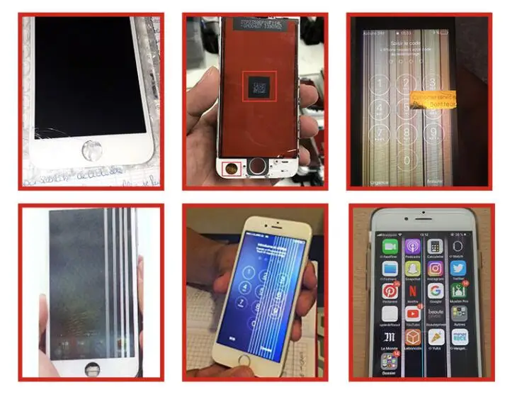 Черный/белый класс AAA+ ЖК-дисплей для iPhone 5 5S 6 6 S 7 3D сенсорный дигитайзер сборка экрана Ecran Замена+ закаленное стекло