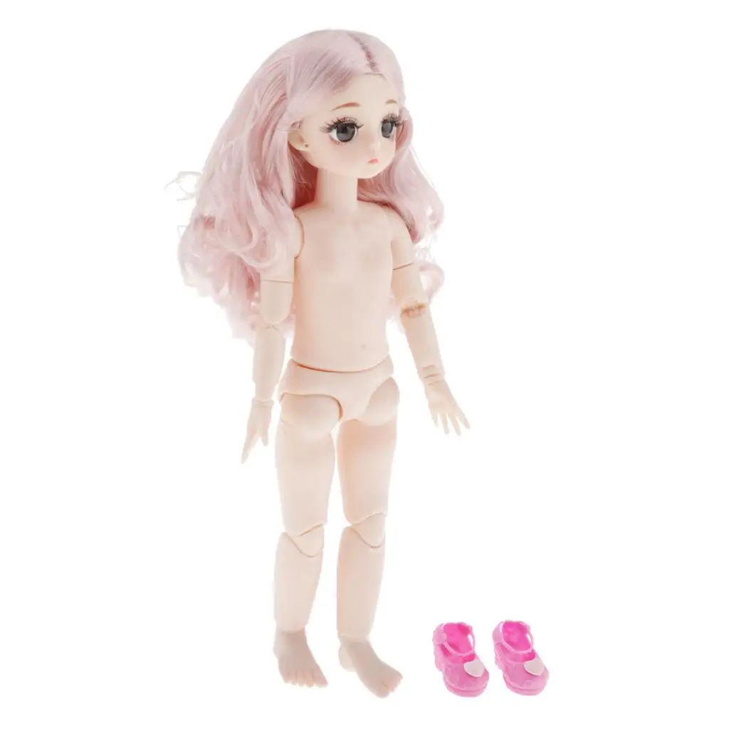 

2 Pack 21 Joints Articulated Plastic 28cm Body Girl Doll For Girls Gift