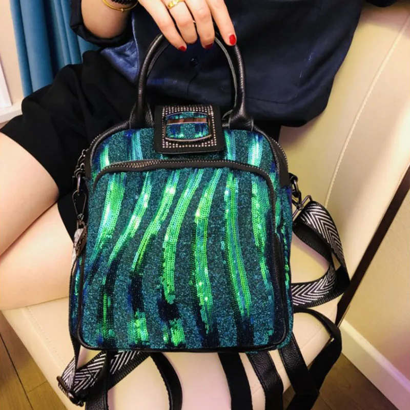

Female Microfiber Synthetic Leather Handbag Tote Women Design Tide Fashion Sac A Main Shoulder Ita Shiny Messenger Bag
