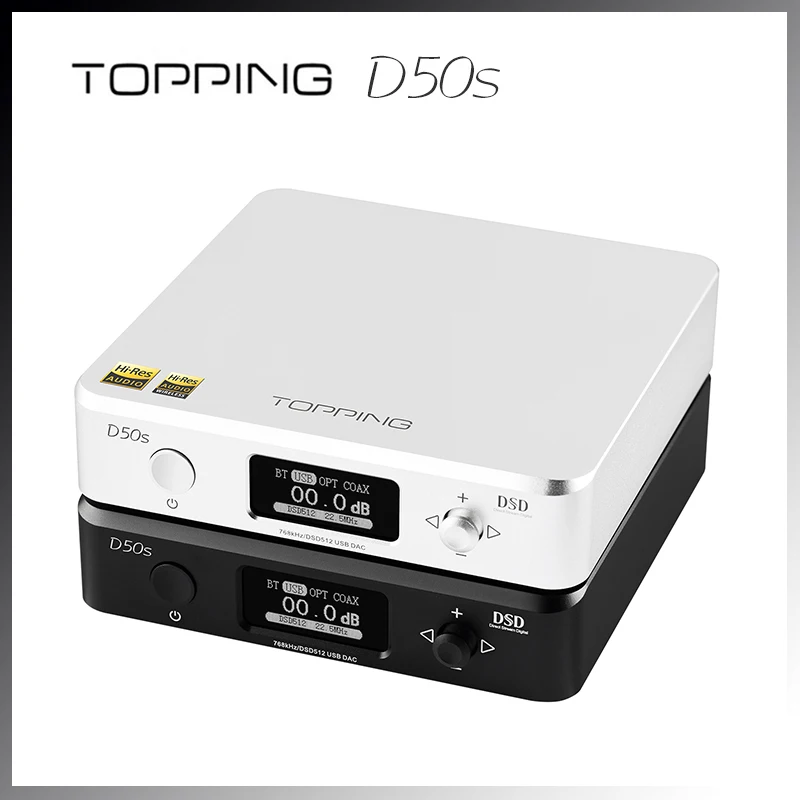 Декодер Topping D50s ES9038Q2M * 2 Hi Res DAC Bluetooth 5 0 LDAC PCM768KHz DSD512 HIFI с дистанционным