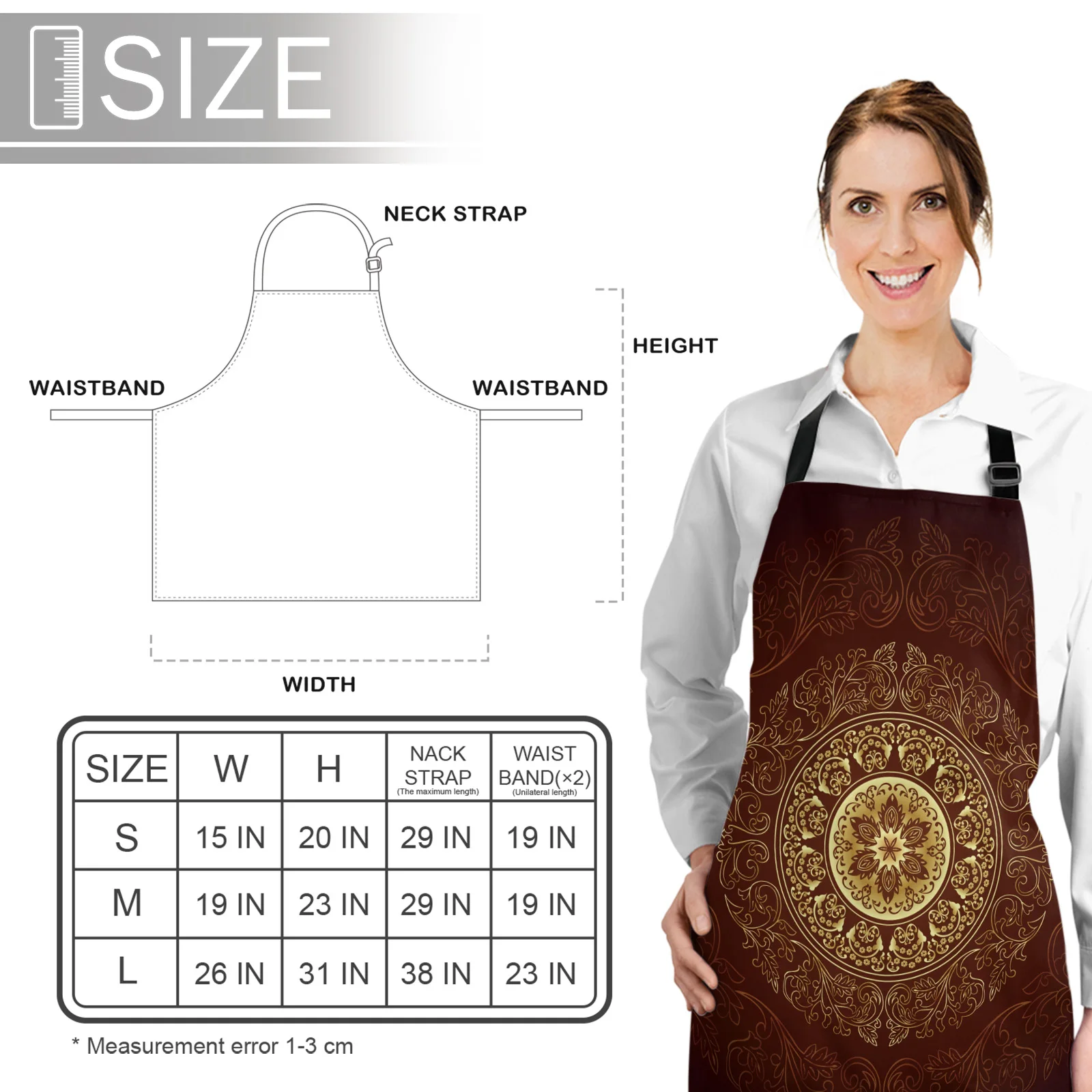 В европейском стиле ретро передник в цветочек для женщин мужчин и детей