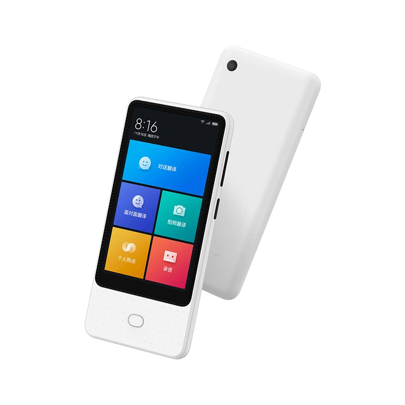Переводчик голоса Xiaomi Mijia 1 + 8 Гб 18 языков сенсорный экран 4 дюйма 4G/Wi Fi/SIM 6