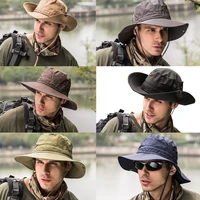 fashion bucket hat boonie hat cap fishing hunting brim safari summer men sun hat fisherman hat