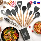 Многофункциональный Пособия по кулинарии Наборы инструментов с антипригарным покрытием Пособия по кулинарии инструменты ложка шпатель яйца роллы с деревянной ручкой кухонные принадлежности, аксессуары