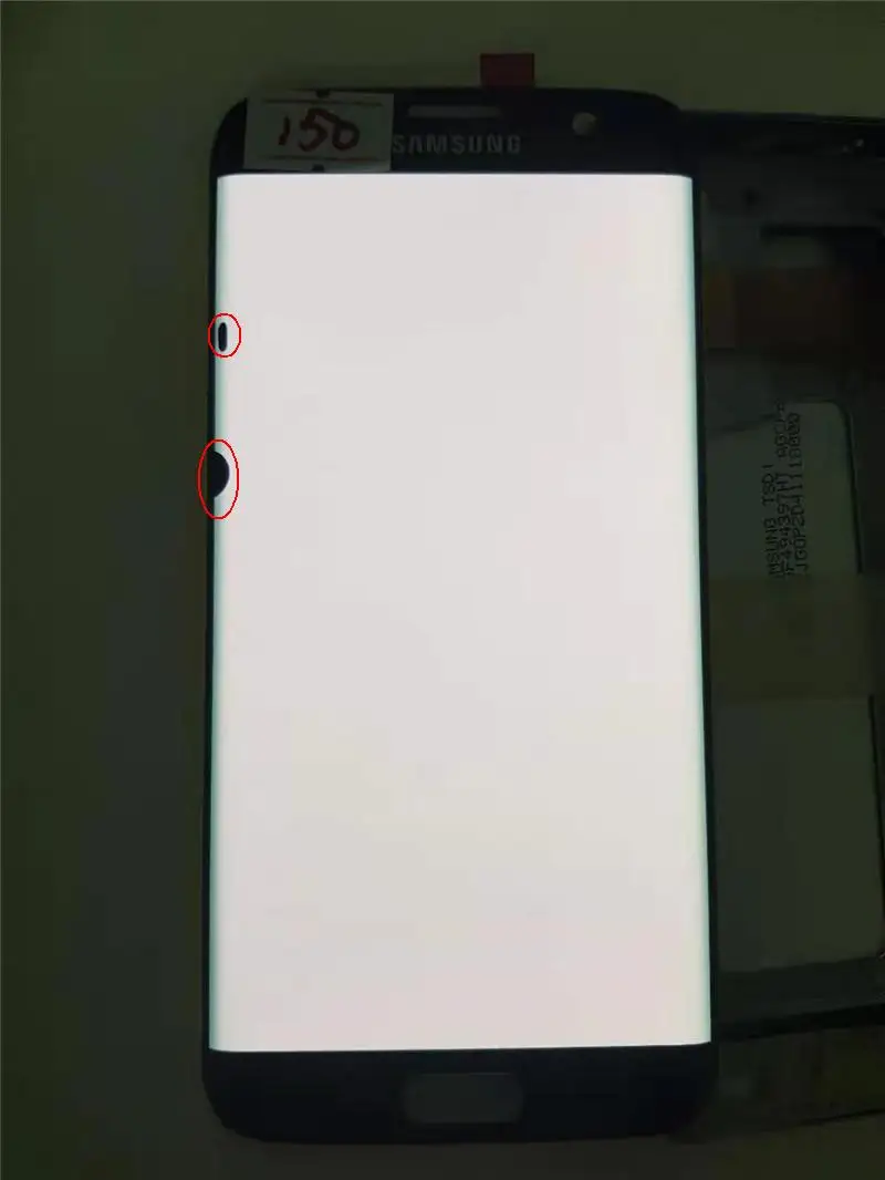 NO.150 Black 100%ORIGINAL 5.5'' AMOLED LCD for SAMSUNG Galaxy s7 edge G935 G935F Touch Screen Digitizer Display With Black Dots - Цвет: NO.150 Black