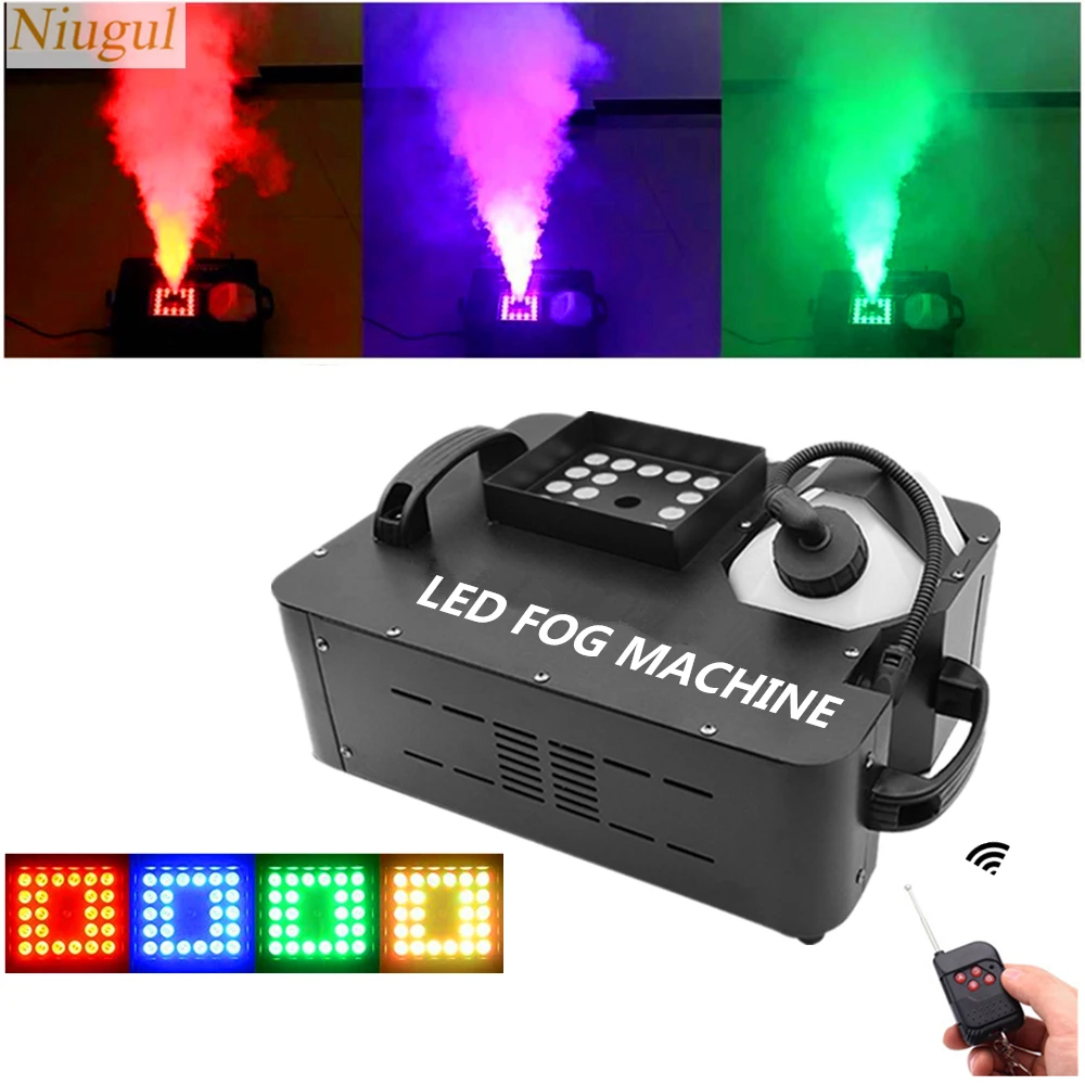 

1500W LED Fog Machine/DMX512 Remote Control Smoke Machine With 24x9W RGB LED Lights/DJ Vertical Stage LED Fogger Hazer Equipment